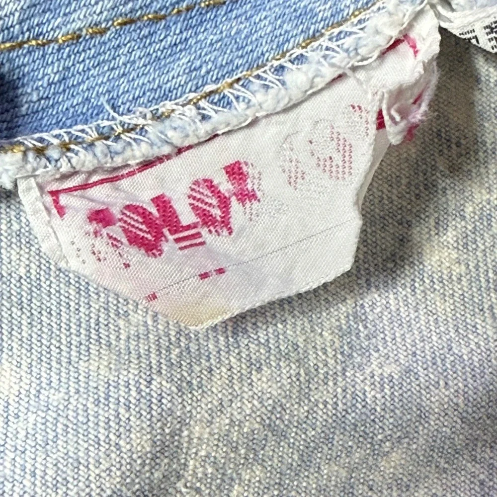 Vintage Kids Denim Acid‎ Wash Shortalls Jumper Overalls Size 8